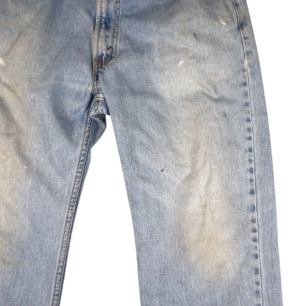 Y2K Levi's 550 Jeans‎ Men's 31.5x28.25 Blue Relaxed Fit Distressed Denim 00s